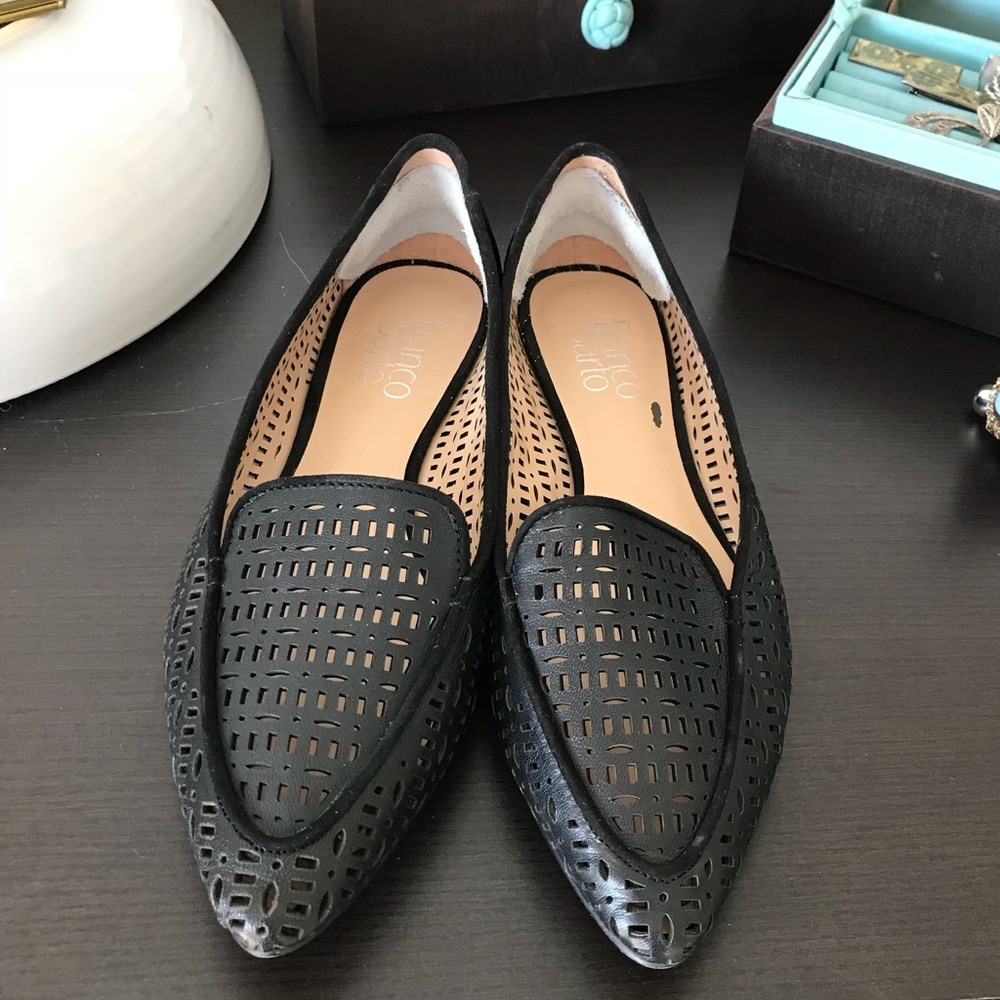 Franco Sarto Black Soho Flats